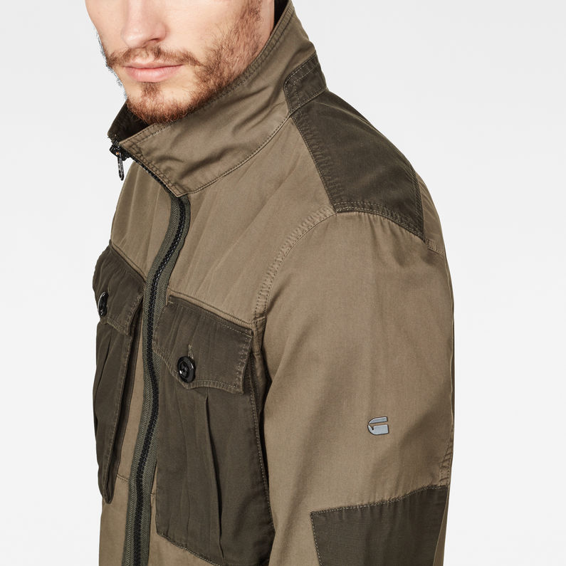 G-Star RAW® Type C Utility Tone-Mix Overshirt Grün detail shot