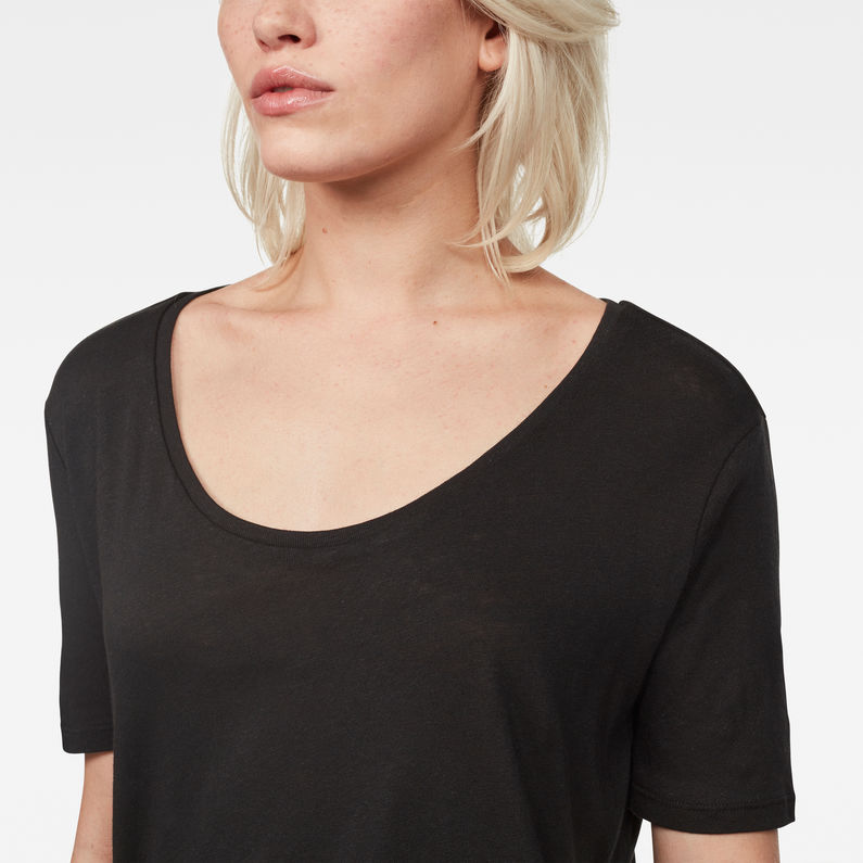G-Star RAW® Dyv Straight Deep T-Shirt Black detail shot