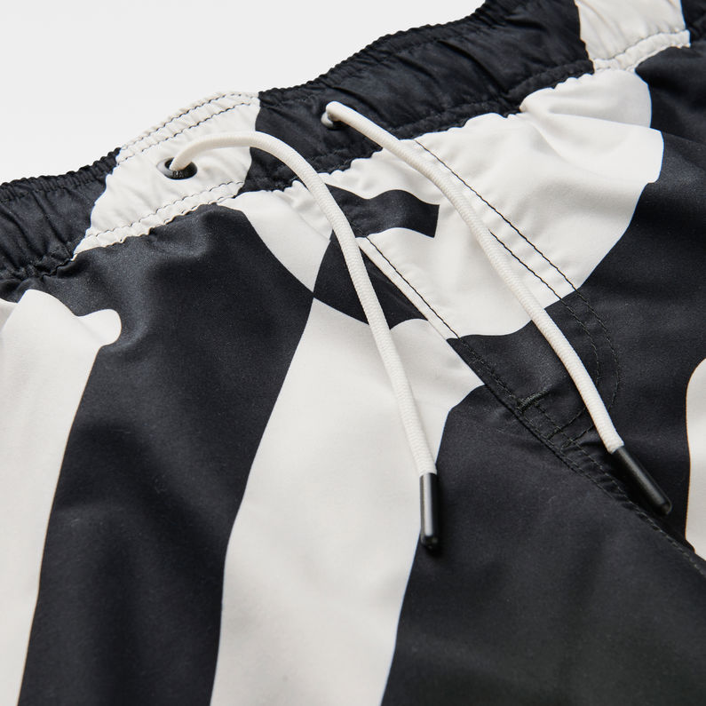 G-Star RAW® Dirik Pattern Swimshorts Black detail shot