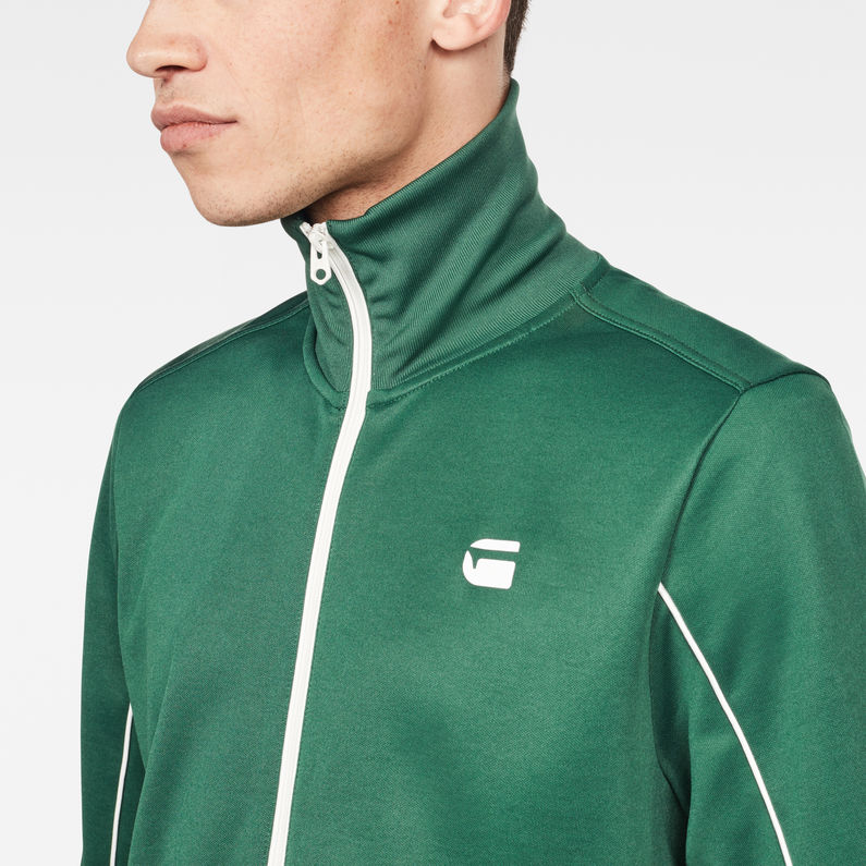 G-Star RAW® Lanc Slim Tracktop Sweater Green detail shot