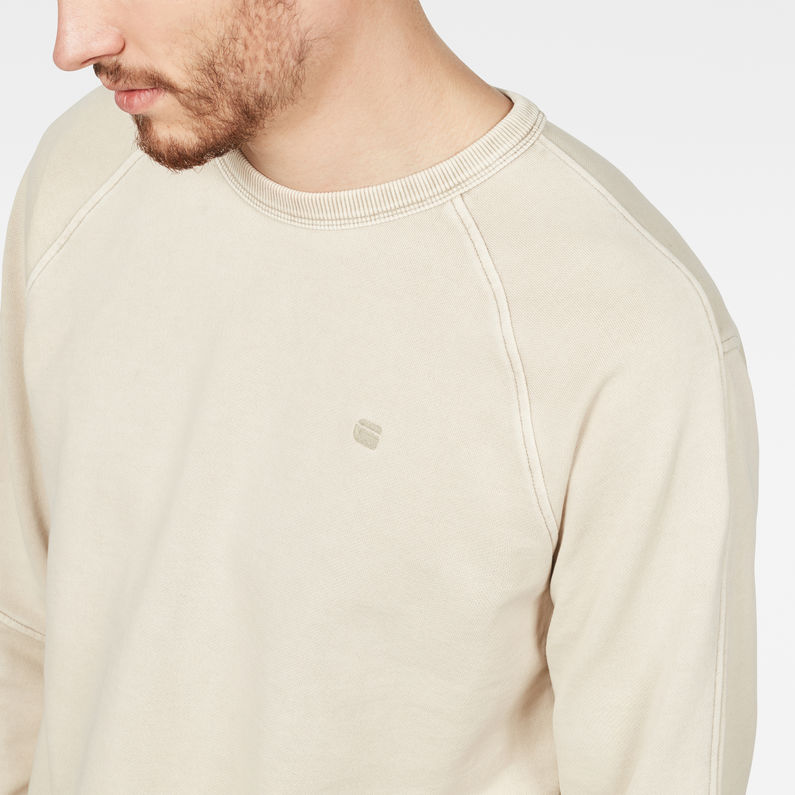 G-Star RAW® Lyl Strett Deconstructed Sweater Beige detail shot