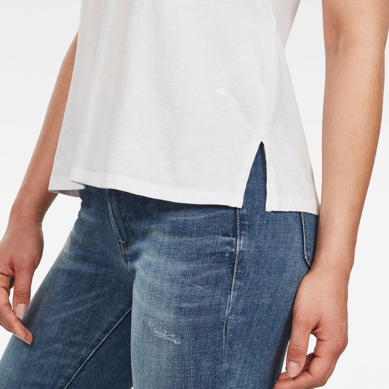 G-Star RAW® Raw Correct Bienta V-Neck Sleeveless Singlet White detail shot