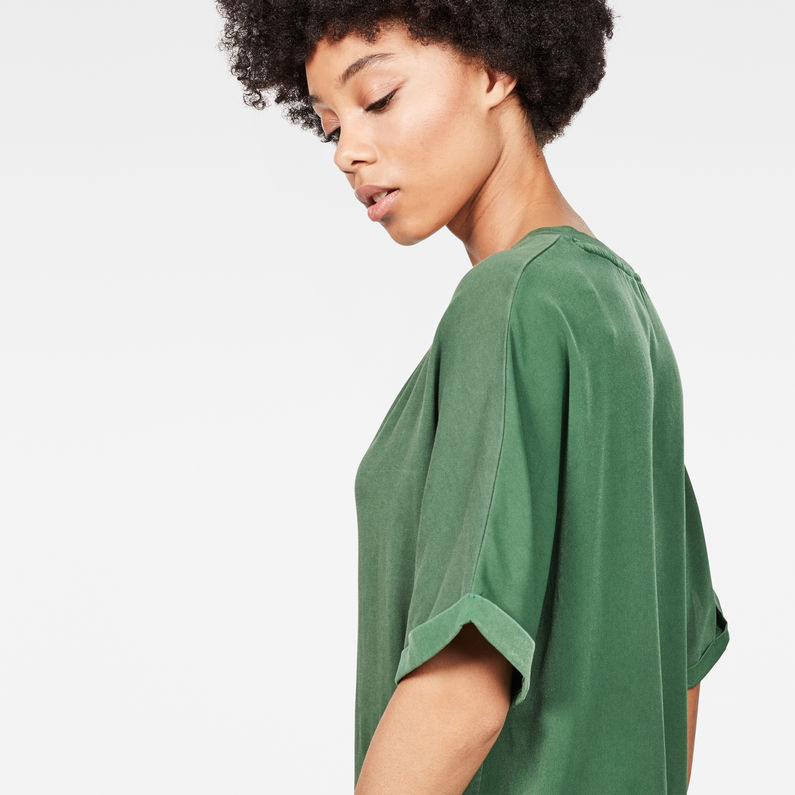 G-Star RAW® Joosa V-Neck Dress Green detail shot