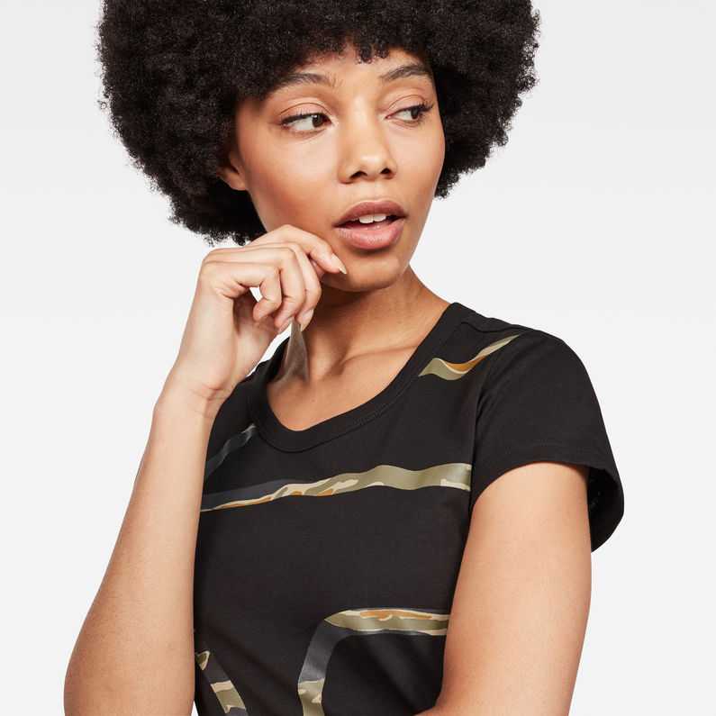 G-Star RAW® Finfac Slim T-Shirt Black detail shot
