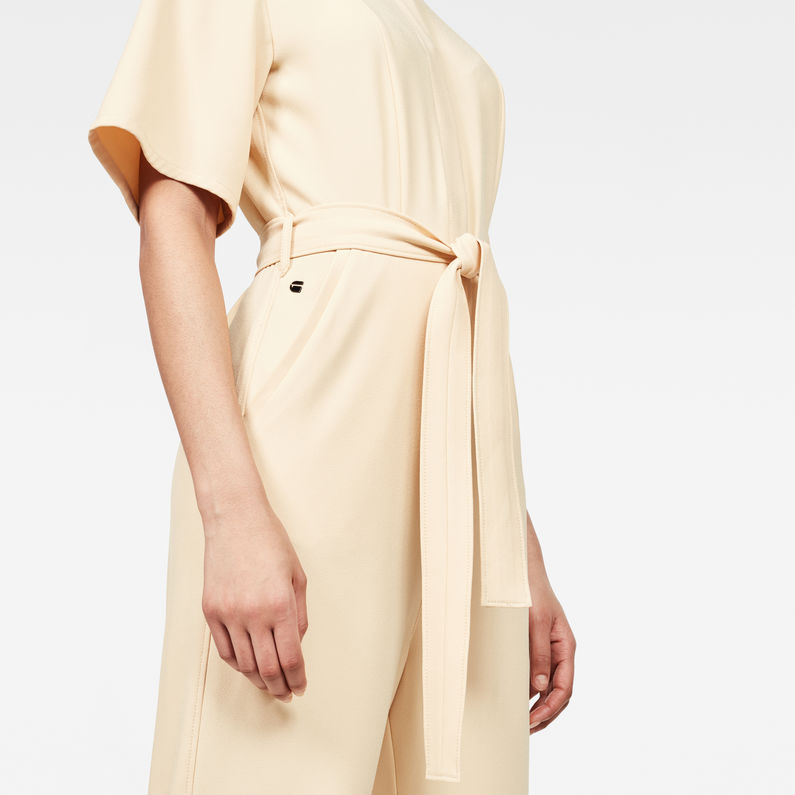 G-STAR® Bristum Deconstructed Jumpsuit Beige detail shot