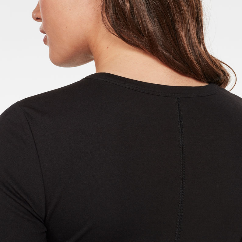 G-Star RAW® Silber Cropped T-Shirt Black detail shot