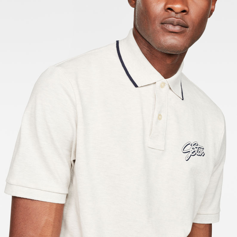 G-Star RAW® 28 Art Polo White detail shot