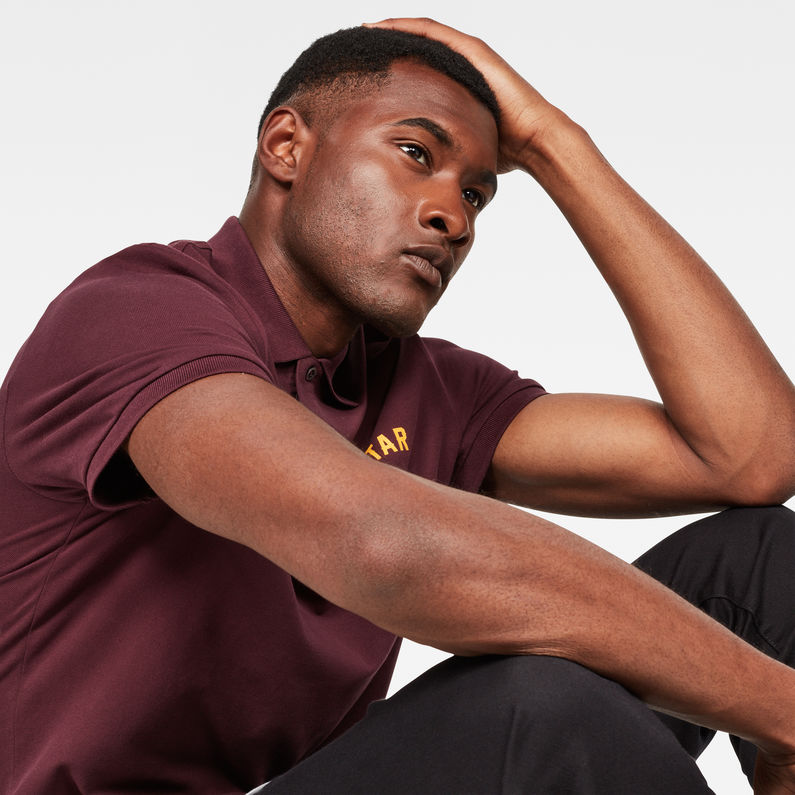 G-Star RAW® 29 Art Polo Purple detail shot