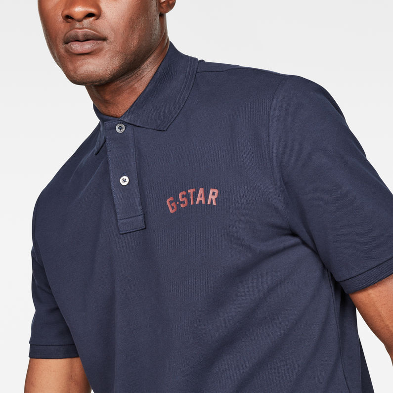 G-Star RAW® 29 Art Polo Dark blue detail shot