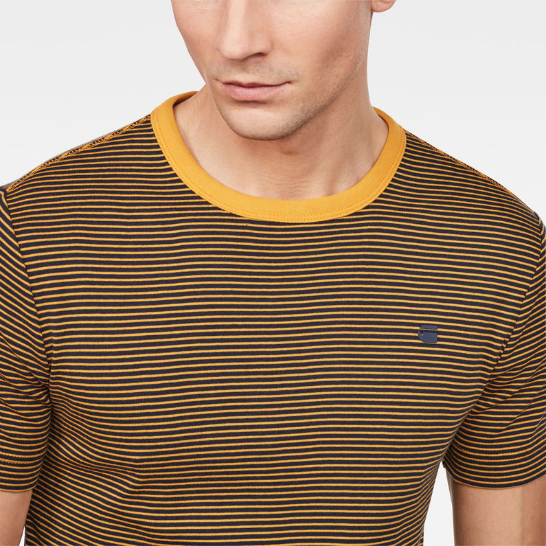 G-Star RAW® Ciaran Stripe T-Shirt Yellow detail shot
