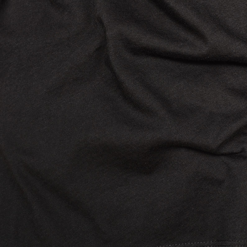 G-Star RAW® Raw Correct Ovvela Straight Deep-V 1/2-Sleeve T-Shirt Schwarz fabric shot