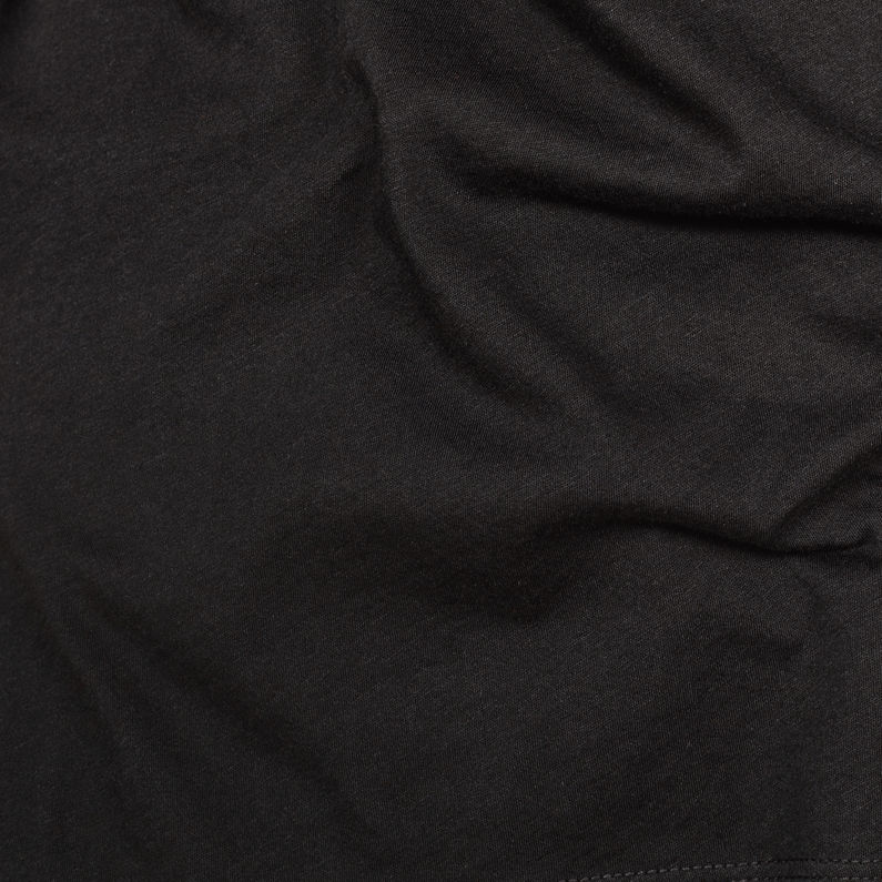G-Star RAW® Raw Correct Ovvela Straight Deep-V 1/2-Sleeve T-Shirt Noir