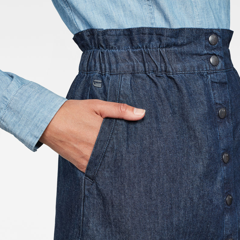 G-Star RAW® Bronson Paperbag Mini Skirt Azul intermedio