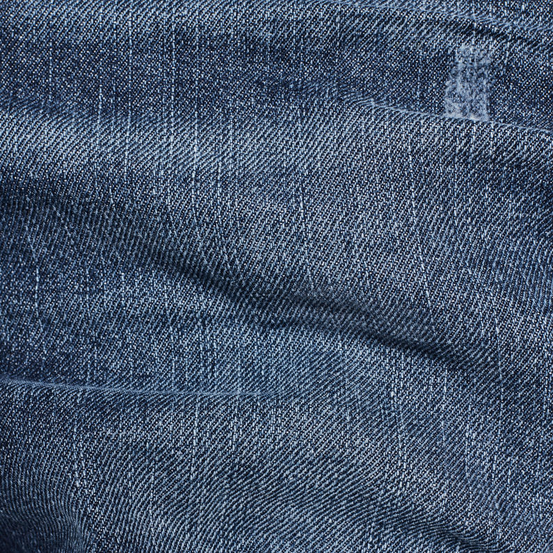 G-Star RAW® 3301 High waist Straight Ripped Shorts Donkerblauw fabric shot