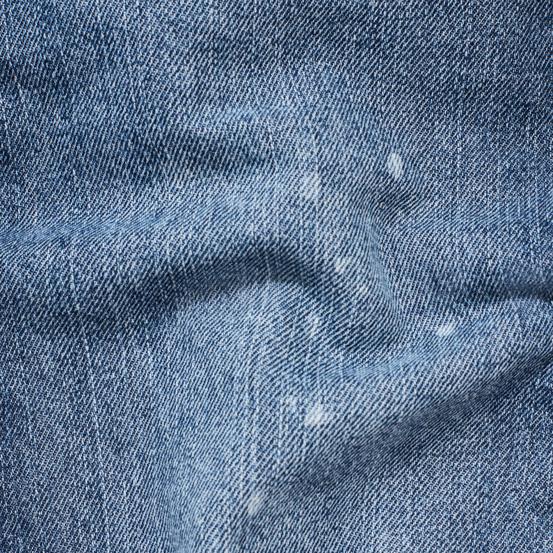 G-Star RAW® 3301 High waist Straight Ripped Shorts Bleu moyen fabric shot