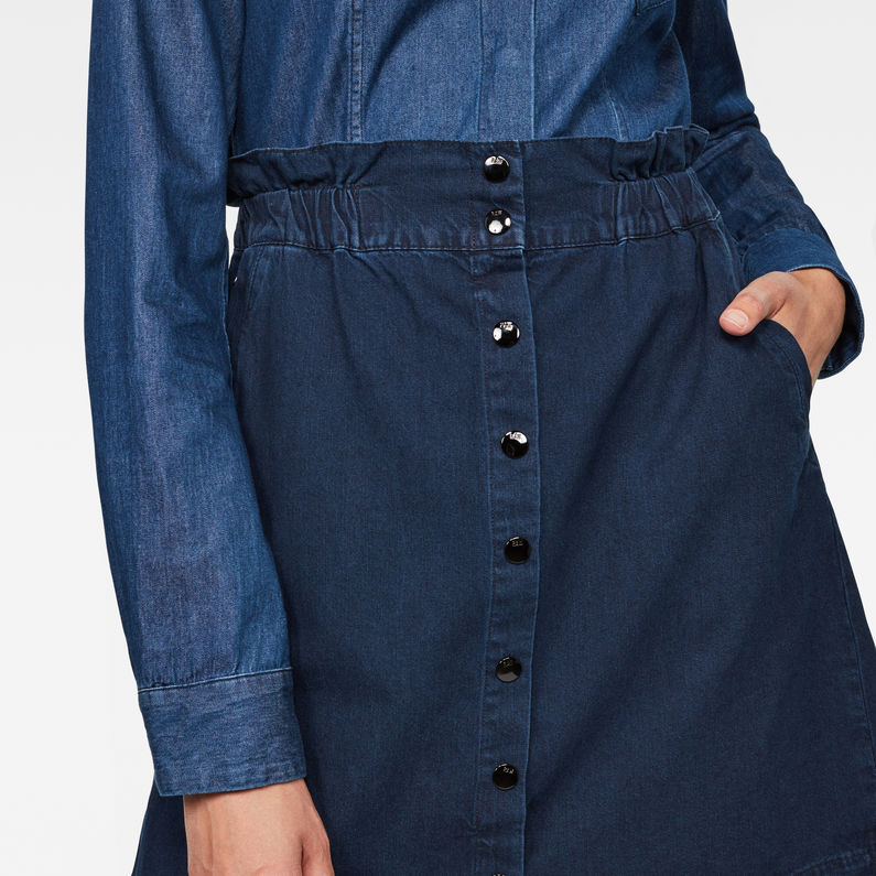 G-STAR® Bronson Paperbag Mini Skirt Bleu foncé