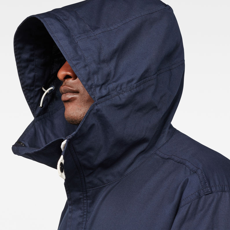 G-Star RAW® Rackam Deconstructed Hooded Anorak Jacket Dark blue detail shot