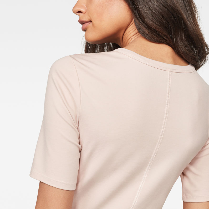 G-Star RAW® Silber Cropped T-Shirt Pink detail shot