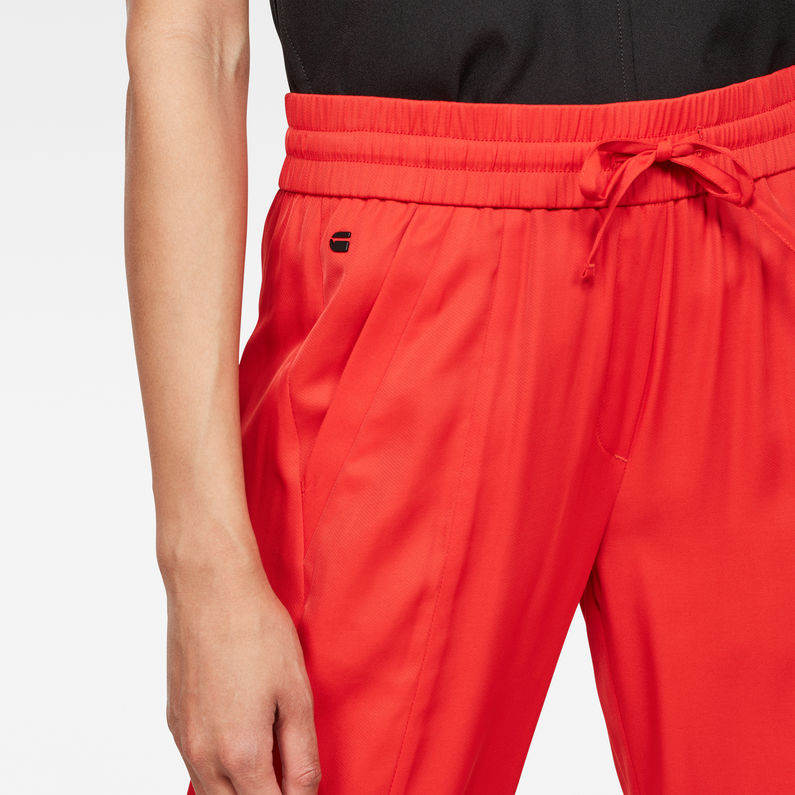 G-Star RAW® Lanc Mid Waist Straight Slit Pant Rot detail shot
