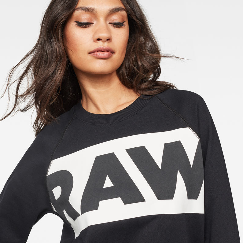 G-Star RAW® Carinsio Cropped Sweater Black detail shot