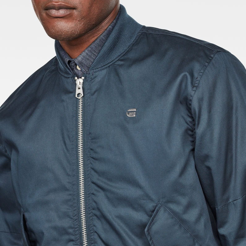 G-Star RAW® Rackam Deconstructed Padded Bomber Medium blue detail shot