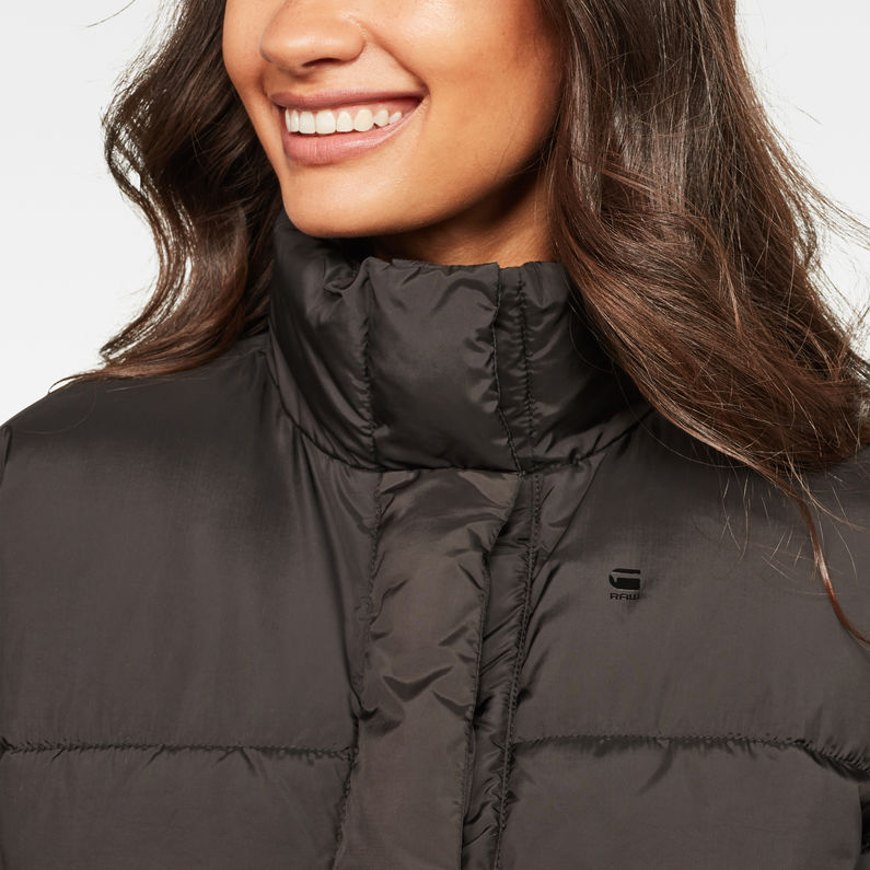 G-Star RAW® Whistler Padded Cropped Jacket Black detail shot