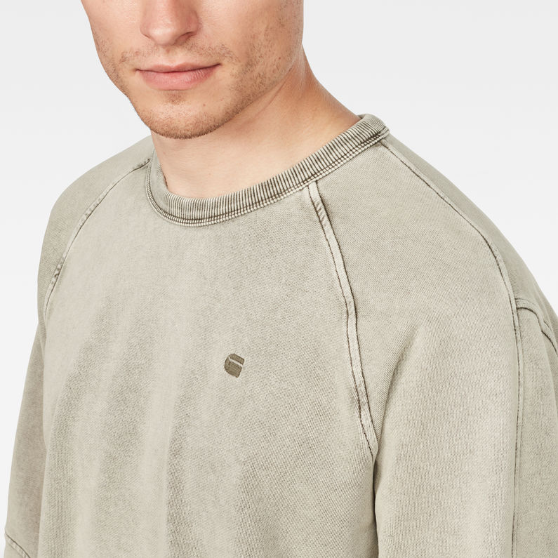 G-Star RAW® Lyl Strett Deconstructed Sweater Green detail shot