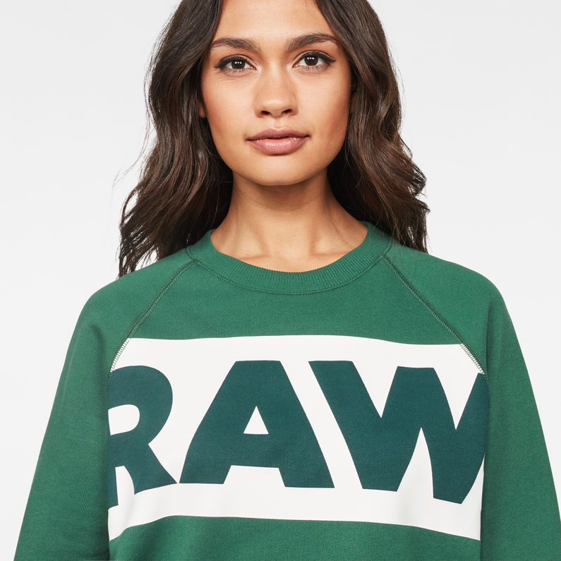 G-Star RAW® Carinsio Cropped Sweater Vert detail shot