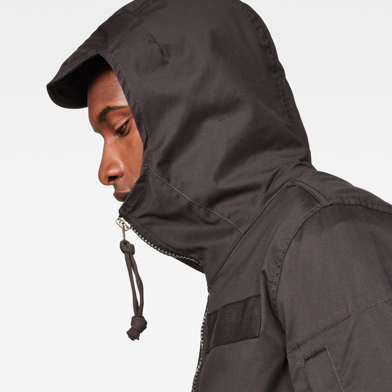 G-Star RAW® Batt Hooded Overshirt Black detail shot