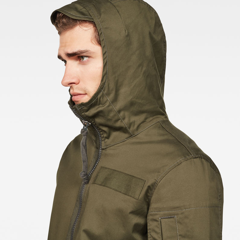 G-Star RAW® Batt Hooded Jacket Green detail shot