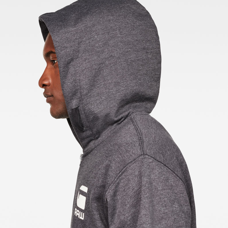 doax hooded zip thru sweater