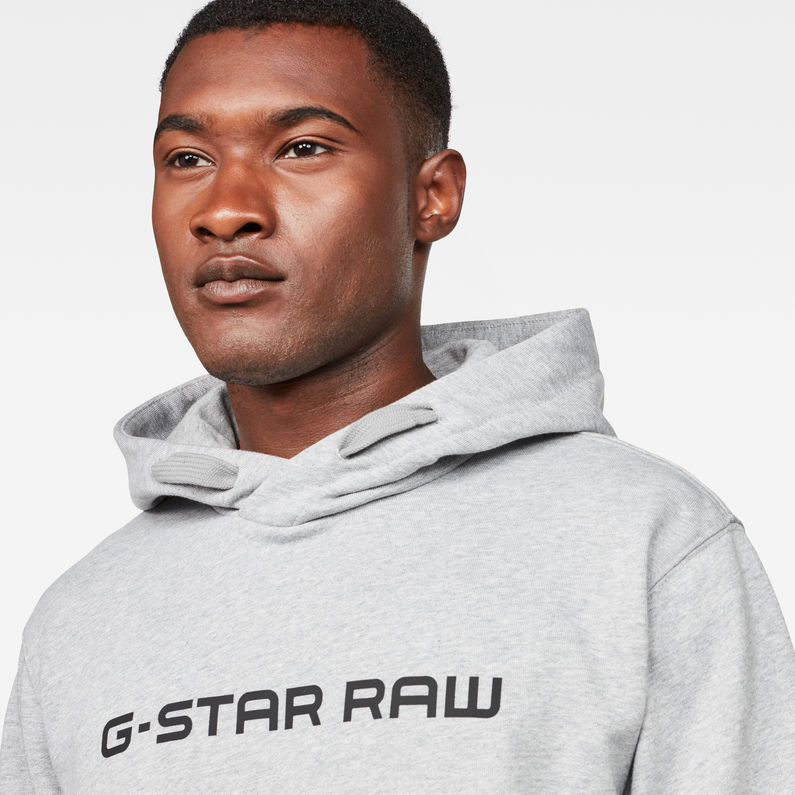 G-Star RAW® Loaq Hooded Sweater Grau detail shot