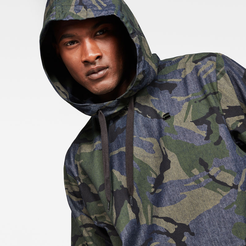 G-Star RAW® Stor Anorak Overshirt Green detail shot