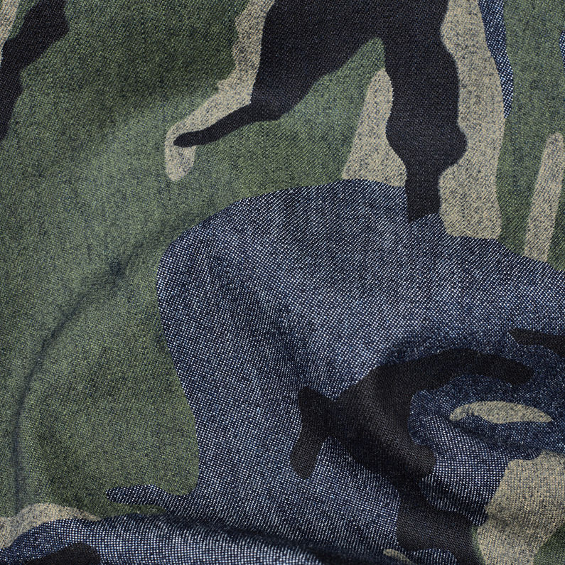 G-Star RAW® Stor Anorak Overshirt Green fabric shot