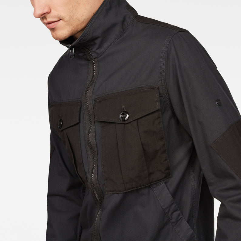 G-Star RAW® Type C Utility Tone-Mix Overshirt Black detail shot