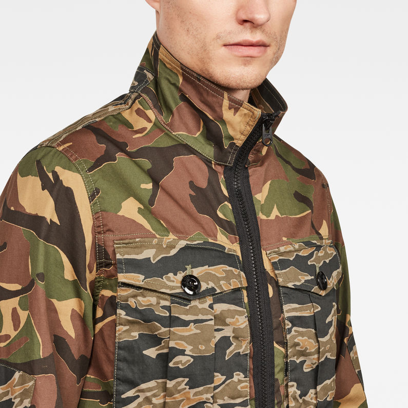 G-STAR® Type C Utility Tone-Mix Overshirt Green detail shot