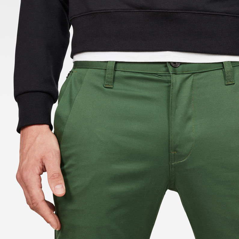 G-Star RAW® Bronson Slim Chino Green detail shot