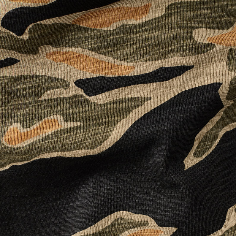G-Star RAW® Jirgi Tiger Pattern Zip Cardigan Grün fabric shot