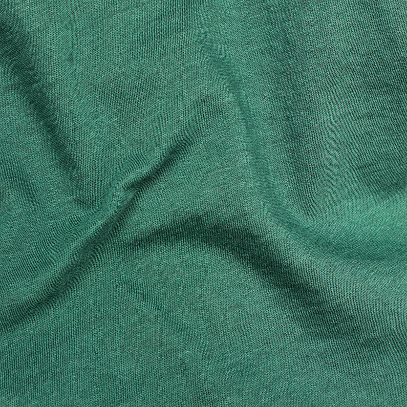 G-Star RAW® Raw Correct Ovvela Straight Deep-V 1/2-Sleeve T-Shirt Grün fabric shot