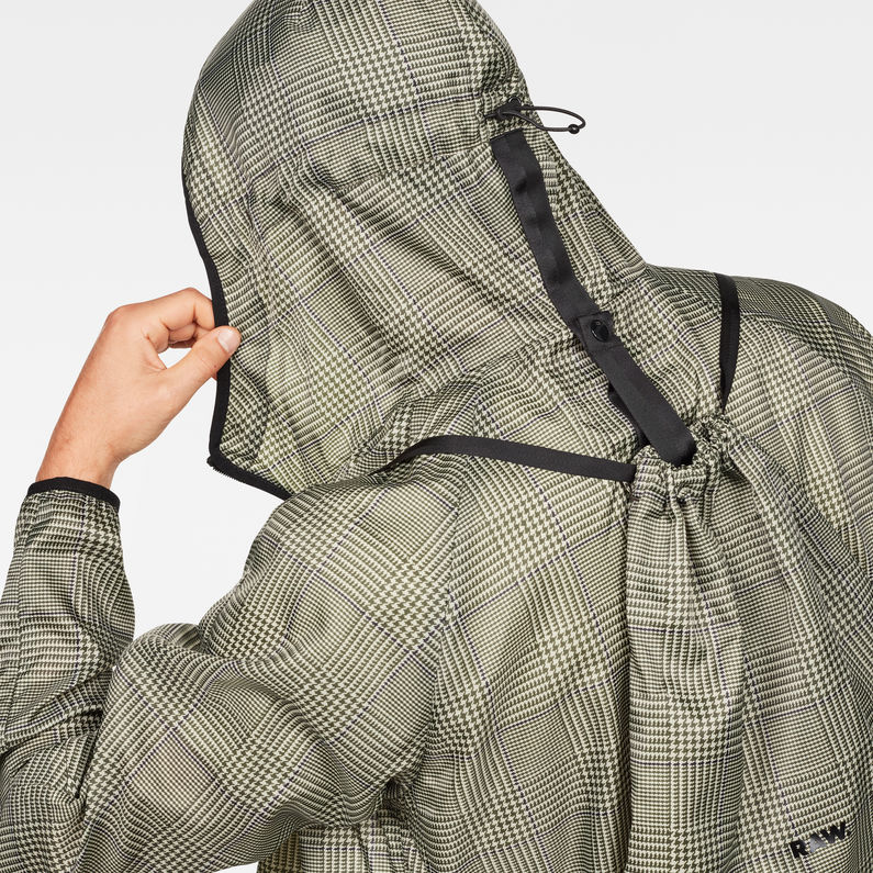 G-Star RAW® Strett Hooded Overshirt + Gymbag Grey detail shot