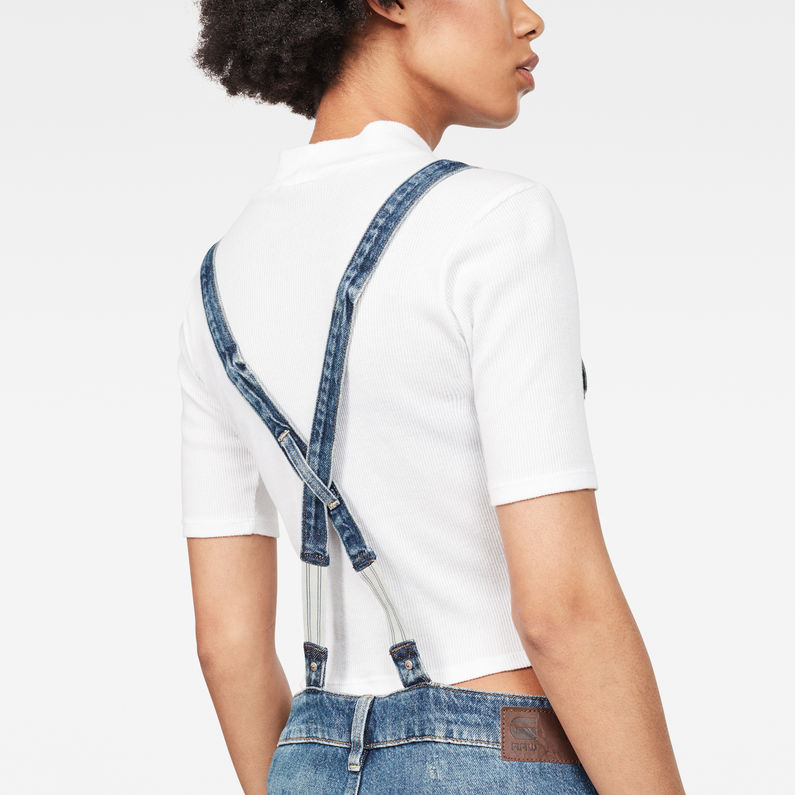 G-Star RAW® Arc 3D Mid waist Boyfriend GS-Restored Overalls Mittelblau detail shot