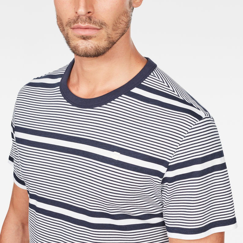 G-Star RAW® Makauri Stripe-5 T-Shirt Weiß detail shot
