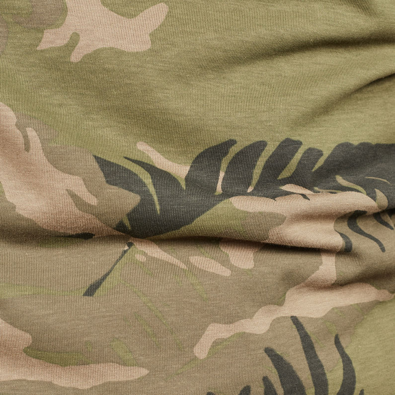 G-Star RAW® Graphic Hawaii Camo Relaxed T-Shirt Grün fabric shot