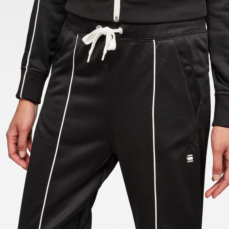 black sports track pants