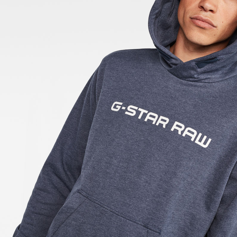 G-Star RAW® Loaq Hooded Sweater Dark blue detail shot