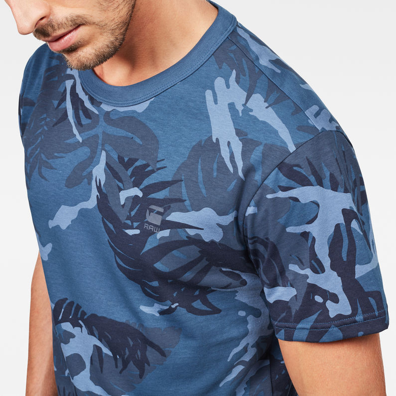 G-Star RAW® Graphic Hawaii Camo Relaxed T-Shirt Dark blue detail shot
