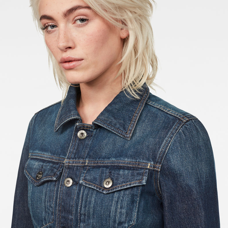 G-Star RAW® D-Staq Deconstructed Denim Jacket Bleu moyen detail shot