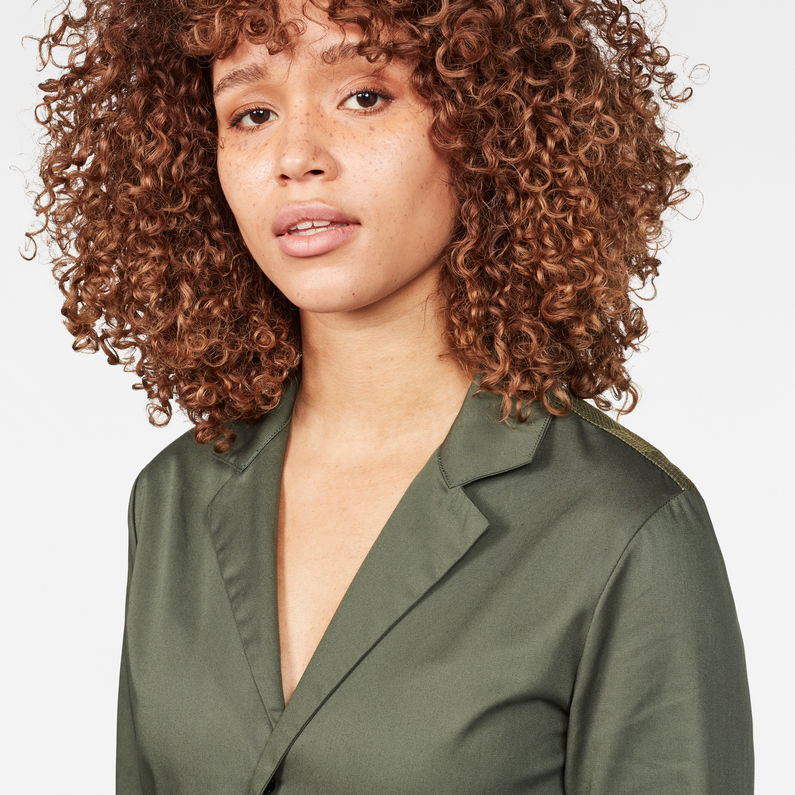 G-Star RAW® Deline PST Jumpsuit Green detail shot