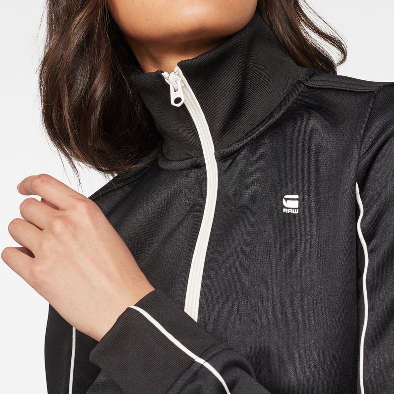 G-Star RAW® Lanc Slim Tracktop Sweater Schwarz detail shot