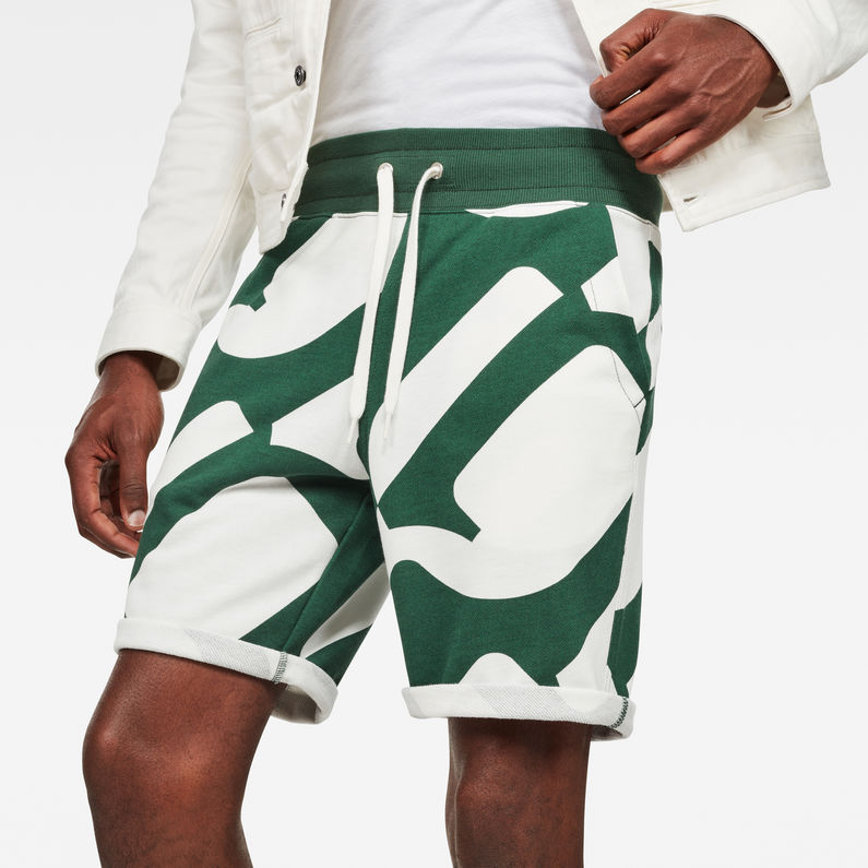 G-Star RAW® Hyce Relaxed Sweatshorts Green detail shot